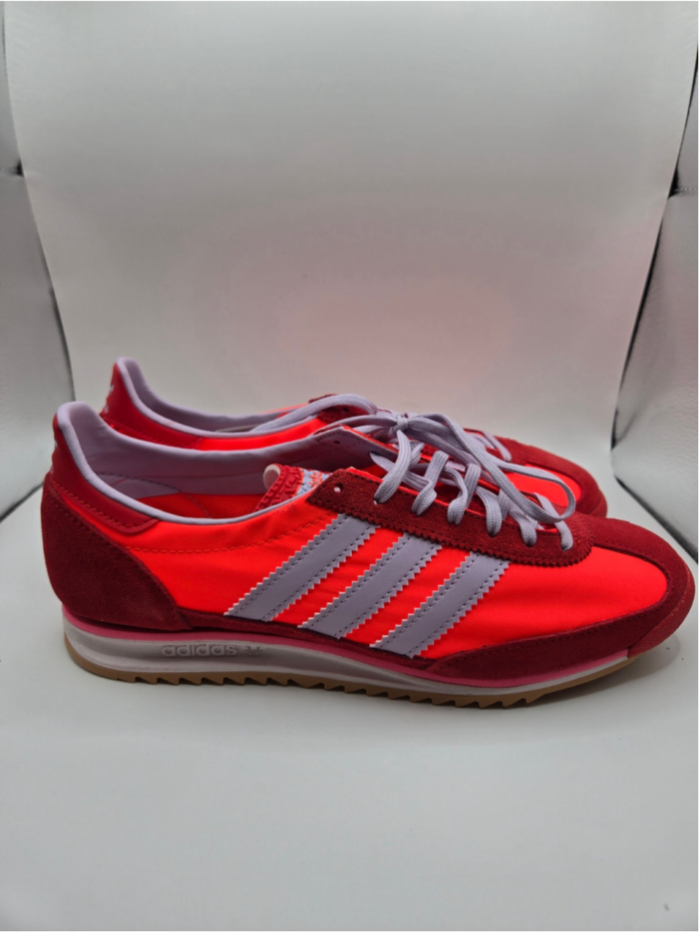 Women's Adidas Sneakers Red and Bright pink/orange size 8 - Picture 7 of 9